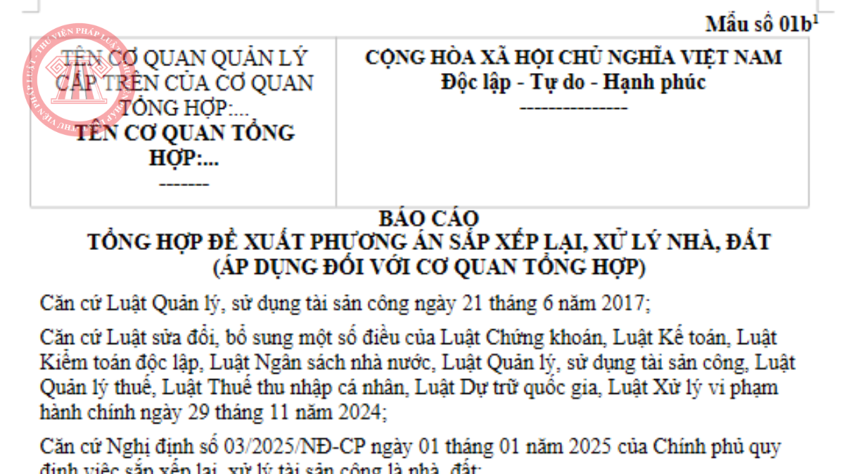 Tải về file word Mẫu số 01b Nghị định 03/2025/NĐ-CP