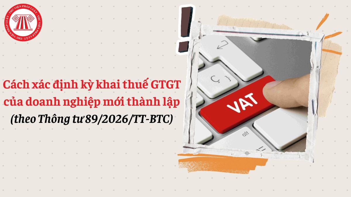 Cách xác định kỳ khai thuế GTGT doanh nghiệp mới thành lập theo Thông tư 89/2026/TT-BTC