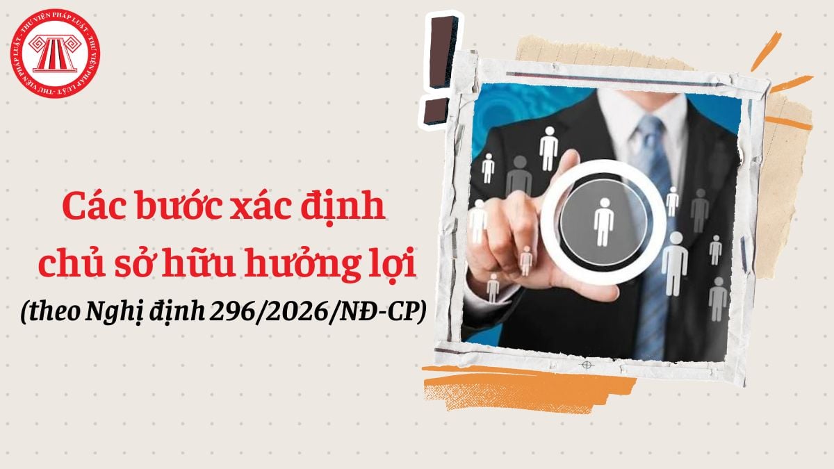 Các bước xác định chủ sở hữu hưởng lợi theo Nghị định 296/2026/NĐ-CP chi tiết