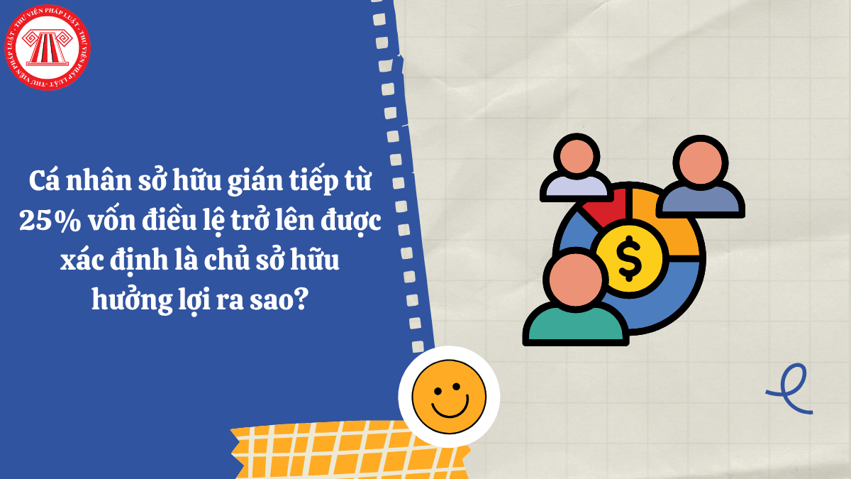 Cá nhân sở hữu gián tiếp từ 25% vốn điều lệ trở lên được xác định là chủ sở hữu hưởng lợi ra sao?