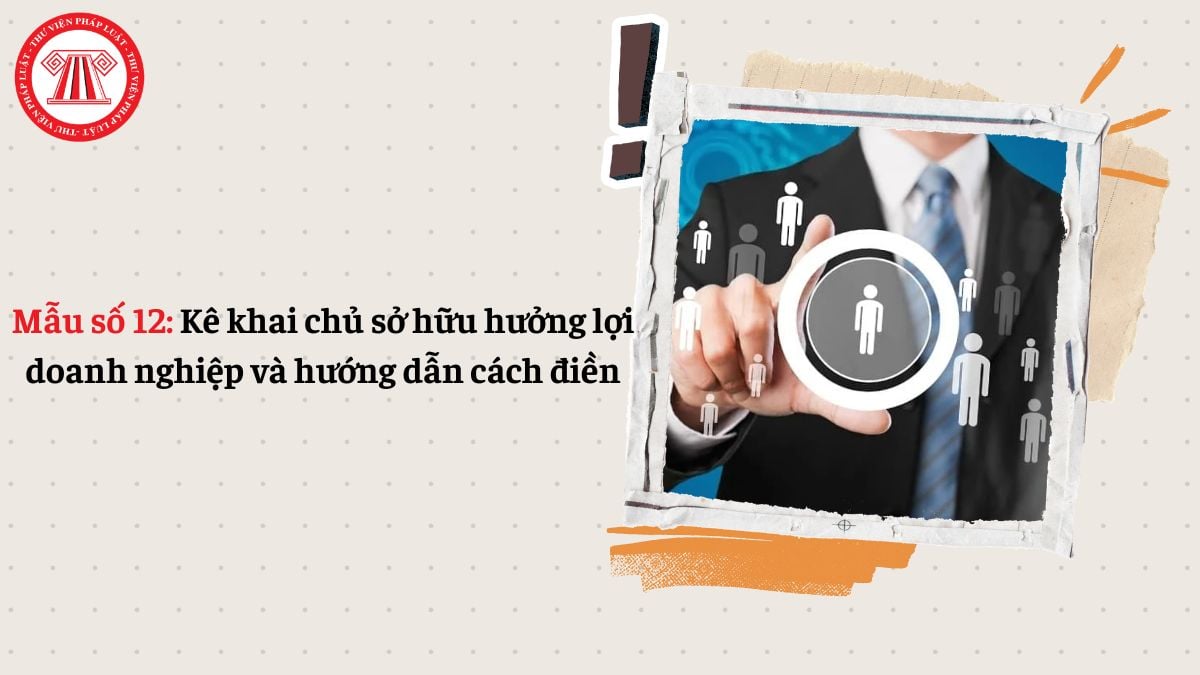 Mẫu số 12 kê khai chủ sở hữu hưởng lợi doanh nghiệp và hướng dẫn cách điền