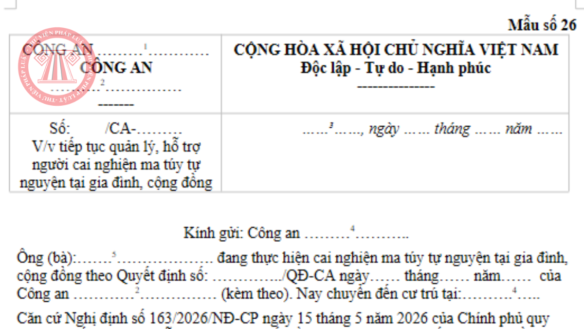 Tải về file word Mẫu số 26 Nghị định 163/2026/NĐ-CP