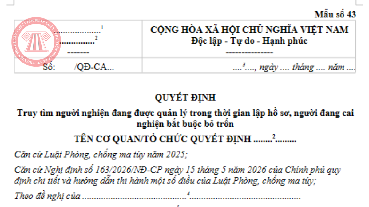 Tải về file word Mẫu số 43 Nghị định 163/2026/NĐ-CP