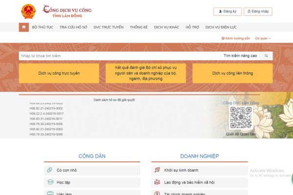 Địa chỉ cổng dịch vụ công Lâm Đồng và cách tra cứu thông tin trực tuyến?