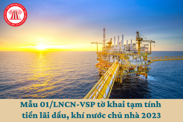 Mẫu 01/LNCN-VSP tờ khai tạm tính tiền lãi dầu, khí nước chủ nhà 2023 (Liên doanh Việt-Nga “Vietsovpetro”)