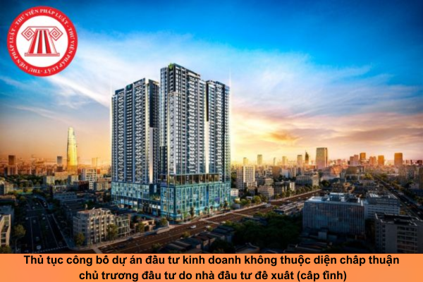 Hướng dẫn công bố dự án đầu tư kinh doanh không thuộc diện chấp thuận chủ trương đầu tư do nhà đầu tư đề xuất (cấp tỉnh)