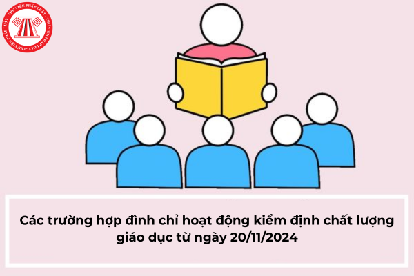 Các trường hợp đình chỉ hoạt động kiểm định chất lượng giáo dục từ 20/11/2024