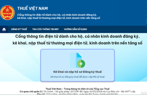 Link đăng ký thuế, kê khai, nộp thuế từ hoạt động thương mại điện tử năm 2025