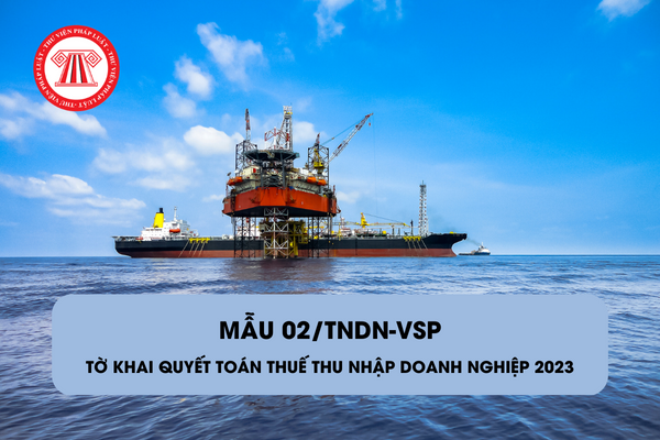 Mẫu 02/TNDN-VSP tờ khai quyết toán thuế thu nhập doanh nghiệp 2023
