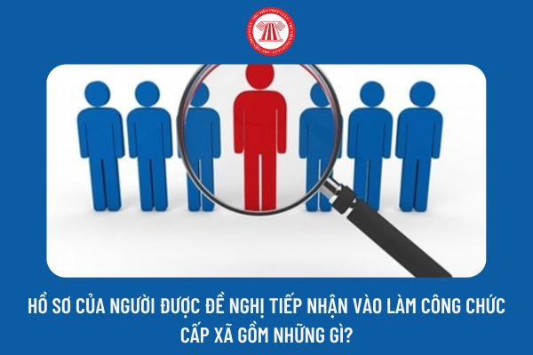 Hồ sơ của người được đề nghị tiếp nhận vào làm công chức cấp xã gồm những gì?