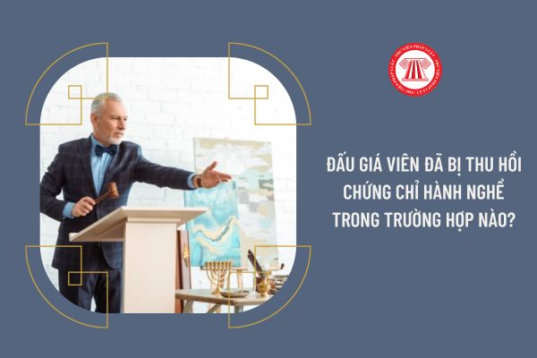 Đấu giá viên đã bị thu hồi chứng chỉ hành nghề trong trường hợp nào?