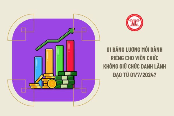 01 bảng lương mới dành riêng cho viên chức không giữ chức danh lãnh đạo từ 01/7/2024?