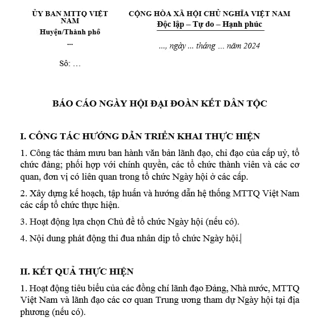 mẫu báo cáo