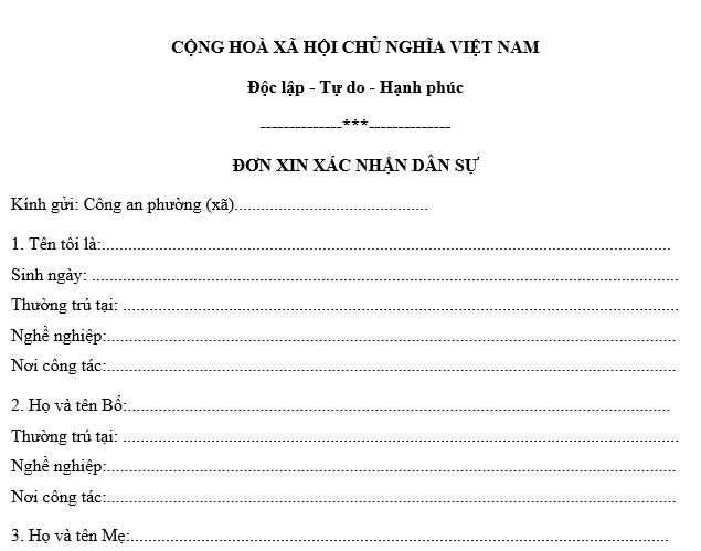 giấy xác nhận nhân sự