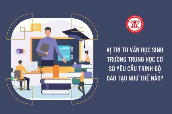 Vị trí tư vấn học sinh trường trung học cơ sở yêu cầu trình độ đào tạo như thế nào?