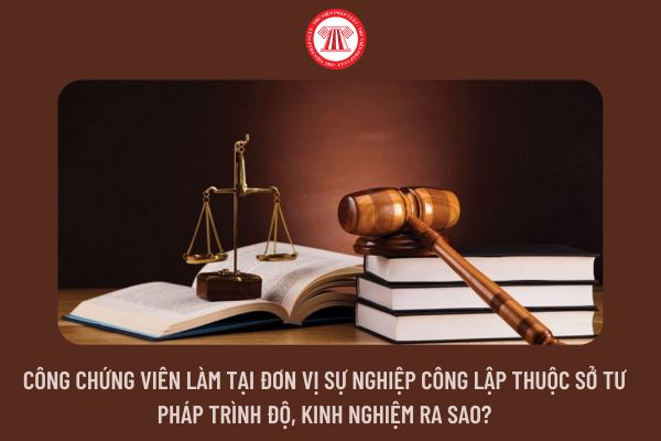 Công chứng viên làm tại đơn vị sự nghiệp công lập thuộc Sở Tư pháp trình độ, kinh nghiệm ra sao?