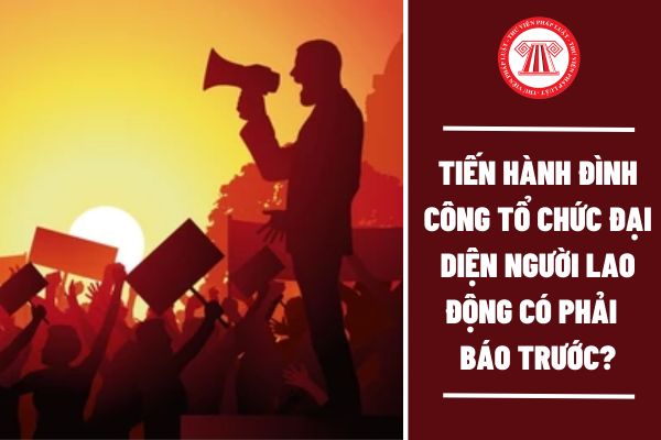 Khi tiến hành đình công tổ chức đại diện người lao động có phải thực hiện nghĩa vụ báo trước không?