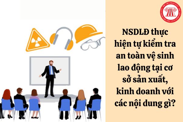 Người sử dụng lao động thực hiện tự kiểm tra an toàn vệ sinh lao động tại cơ sở sản xuất, kinh doanh với các nội dung gì?