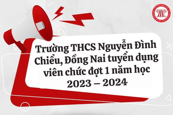 Yêu cầu tuyển dụng viên chức đợt 1 năm 2023 -2024 của Trường THCS Nguyễn Đình Chiểu, Đồng Nai ra sao?