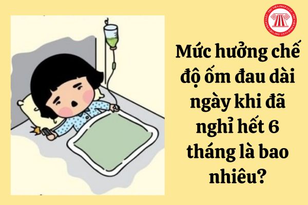 Mức hưởng chế độ ốm đau dài ngày khi đã nghỉ hết 6 tháng là bao nhiêu?