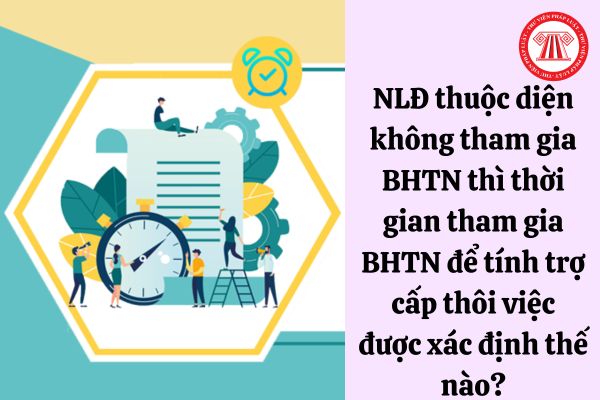 NLĐ thuộc diện không tham gia bảo hiểm thất nghiệp thì thời gian tham gia bảo hiểm thất nghiệp để tính trợ cấp thôi việc được xác định thế nào?