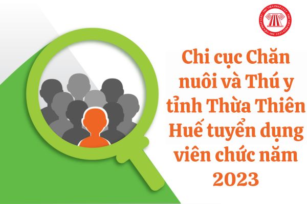 Chi cục Chăn nuôi và Thú y tỉnh Thừa Thiên Huế tuyển dụng viên chức năm 2023 với chỉ tiêu bao nhiêu? 