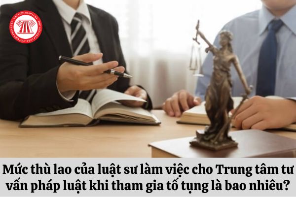 Mức thù lao của luật sư làm việc cho Trung tâm tư vấn pháp luật khi tham gia tố tụng là bao nhiêu?