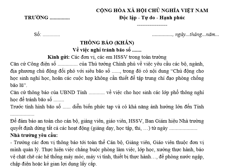 Thông báo