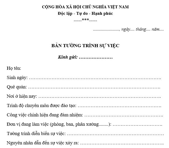 Tường trình