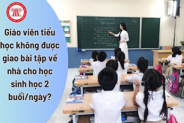 Giáo viên tiểu học không được giao bài tập về nhà cho học sinh học 2 buổi/ngày, có đúng không?