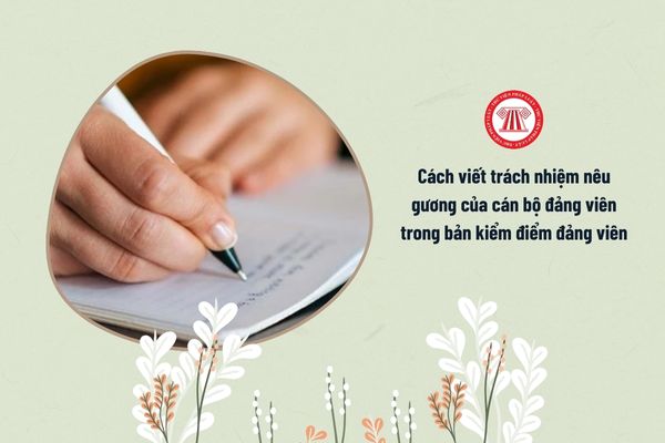 cách viết trách nhiệm nêu gương của cán bộ đảng viên trong bản kiểm điểm đảng viên