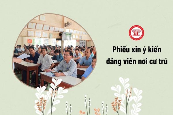 Phiếu xin ý kiến đảng viên nơi cư trú