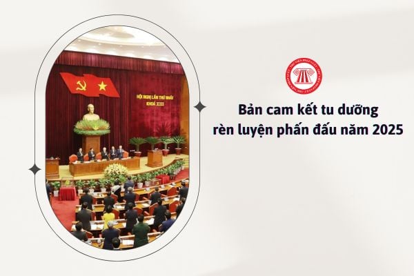 Bản cam kết tu dưỡng rèn luyện phấn đấu năm 2025