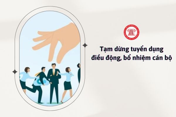  dừng tuyển dụng, điều động, bổ nhiệm cán bộ