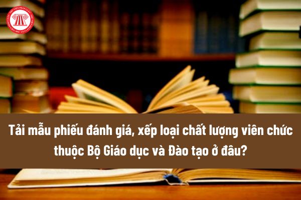 Tải mẫu phiếu đánh giá, xếp loại chất lượng viên chức thuộc Bộ Giáo dục và Đào tạo ở đâu?