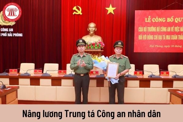 Mức lương của Trung tá Công an nhân dân khi được nâng lương sẽ là bao nhiêu?