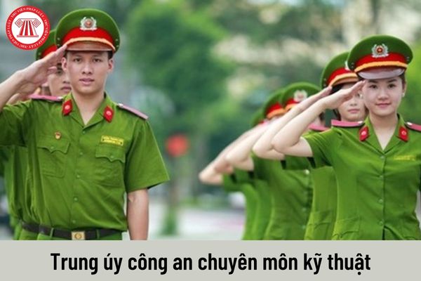 Sĩ quan chuyên môn kỹ thuật mang hàm Trung úy trong Công an nhân dân được nhận mức lương là bao nhiêu?