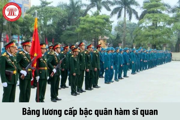 Bảng lương cấp bậc quân hàm sĩ quan từ 1/7/2024 theo Nghị quyết 27 thay đổi ra sao?