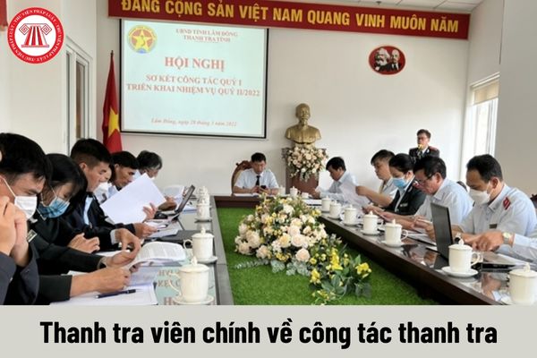 Thanh tra viên chính về công tác thanh tra phải thực hiện những nhiệm vụ gì?