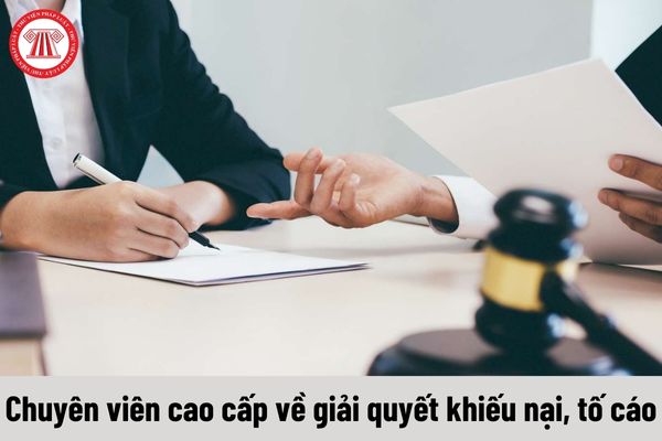 Chuyên viên cao cấp về giải quyết khiếu nại, tố cáo phải đáp ứng yêu cầu về trình độ như thế nào?