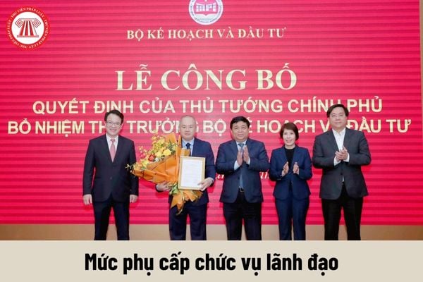 Thứ trưởng Bộ Kế hoạch Đầu tư được nhận mức phụ cấp chức vụ lãnh đạo là bao nhiêu?