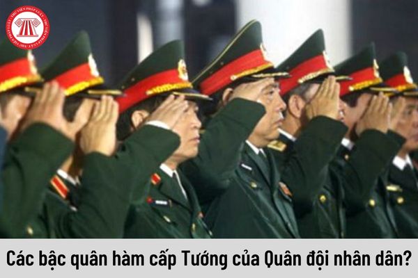 Cấp Tướng của Quân đội nhân dân có bao nhiêu bậc quân hàm?