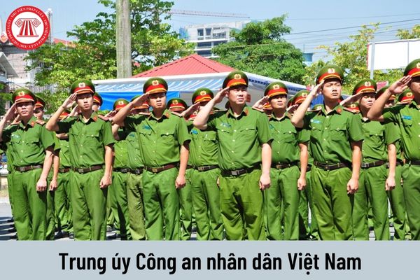 Trung úy Công an nhân dân được nhận mức lương như thế nào>