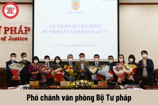 Mức phụ cấp chức vụ lãnh đạo của Phó chánh văn phòng Bộ Tư pháp được nhận là bao nhiêu?