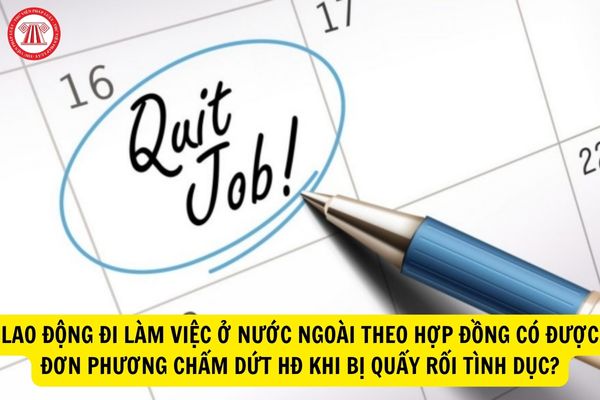 Người lao động Việt Nam đi làm việc ở nước ngoài theo hợp đồng có được đơn phương chấm dứt hợp đồng khi bị quấy rối tình dục không?