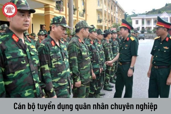 Hệ số lương của cán bộ được tuyển dụng quân nhân chuyên nghiệp là bao nhiêu?