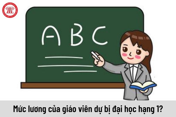 Giáo viên dự bị đại học hạng 1 được hưởng mức lương là bao nhiêu?