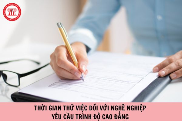 Nghề nghiệp yêu cầu trình độ cao đẳng thì thời gian thử việc là bao lâu?