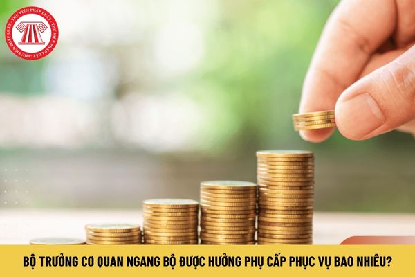 Bộ trưởng cơ quan ngang Bộ được hưởng phụ cấp phục vụ bao nhiêu?