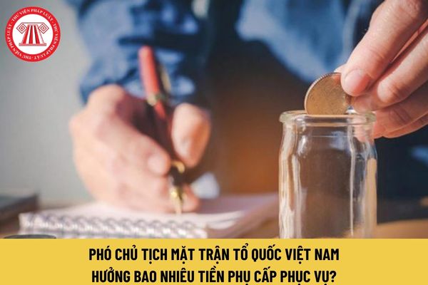 Phó Chủ tịch Mặt trận Tổ quốc Việt Nam hưởng bao nhiêu tiền phụ cấp phục vụ?